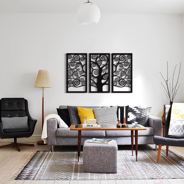 Изображение товара Декор настенный Arthata Ветер 50x85-B / 015-3 (черный)