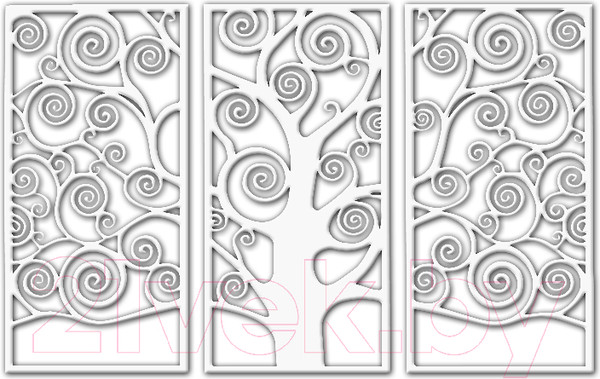 Изображение товара Декор настенный Arthata Ветер 75x115-V / 015-3 (белый)