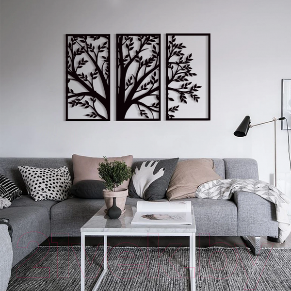 Изображение товара Декор настенный Arthata Триптих 85x50-B / 002-3 (черный)