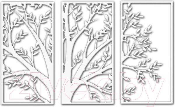 Изображение товара Декор настенный Arthata Триптих 115x75-V / 002-3 (белый)