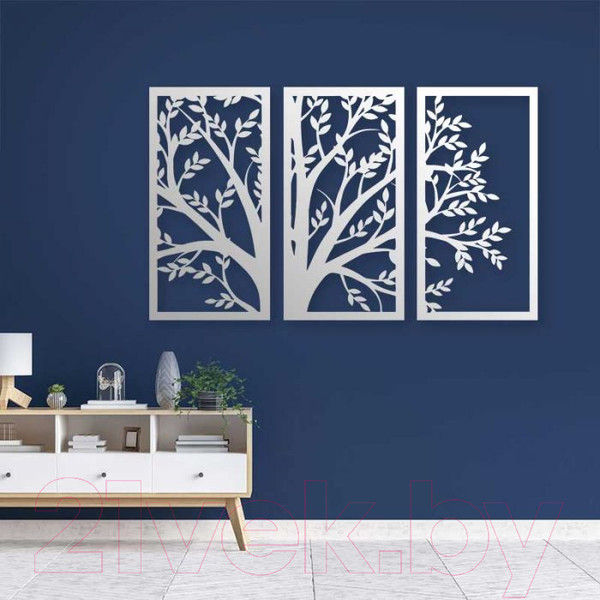 Изображение товара Декор настенный Arthata Триптих 145x95-V / 002-3 (белый)