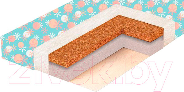 Изображение товара Матрас в кроватку Bambola Aria Standart 8 / AS-8 (8x59x119)