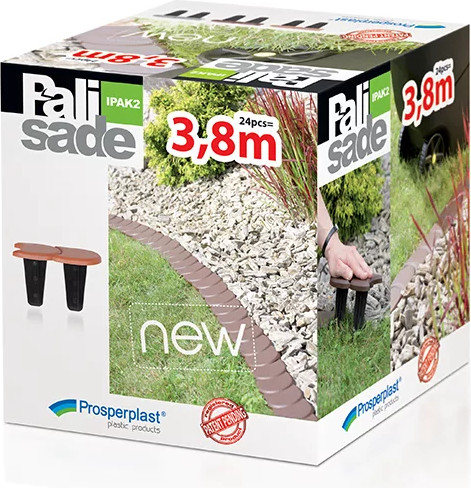 Изображение товара Бордюр садовый Prosperplast Palisada Plaska IPAK2-405U (серый)