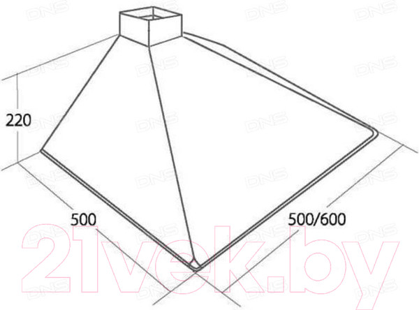 Изображение товара Вытяжка купольная Akpo Soft 50 WK-5 без короба (медный)