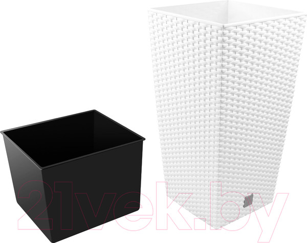 Изображение товара Кашпо Prosperplast Rato Square DRTS400-S449 (белый)