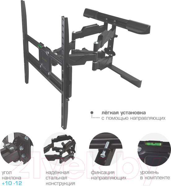 Изображение товара Кронштейн для телевизора Tuarex Olimp-407 (черный)
