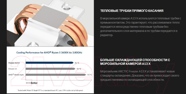 Изображение товара Кулер для процессора Arctic Cooling Freezer A13 X (ACFRE00083A)
