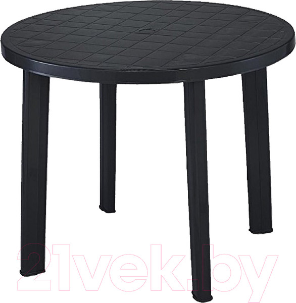 Изображение товара Стол пластиковый Ipae Progarden Tondo / TON036AN (антрацит)