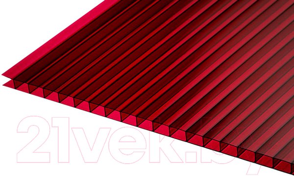 Изображение товара Сотовый поликарбонат TitanPlast 2100x6000x4 (гранатовый)