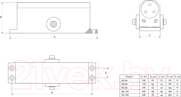 Изображение товара Доводчик с рычагом Vanger DC-45 (белый)