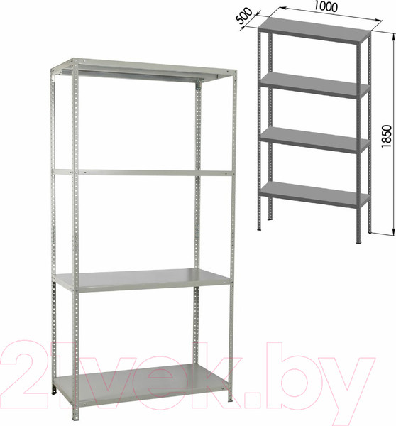 Изображение товара Стеллаж металлический Brabix Ms Kd-185/50-4 / 291116