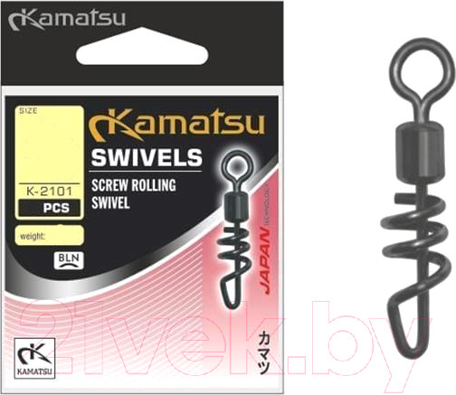 Изображение товара Вертлюг рыболовный KAMATSU K-2101 1/0 / 562101001 (5шт)