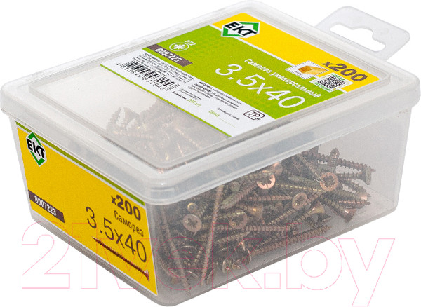 Изображение товара Саморез ЕКТ 3.5х40 / B007223 (200шт, желтый цинк)