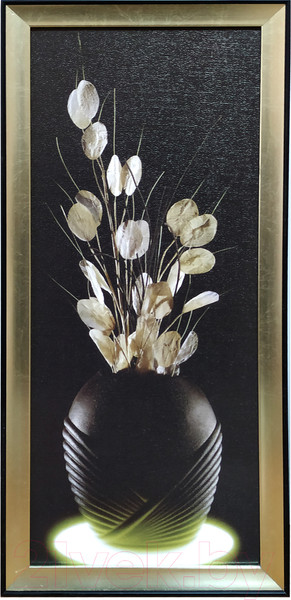 Изображение товара Картина Декарт Белые цветы в черной вазе-3 8Л2442 (в раме)