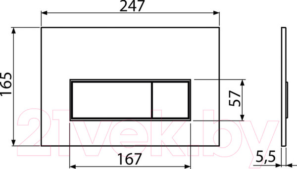 Изображение товара Кнопка для инсталляции Alcadrain M576 (белый)