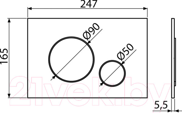 Изображение товара Кнопка для инсталляции Alcadrain M676 (белый матовый)