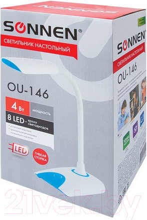 Изображение товара Настольная лампа Sonnen Ou-146 / 236671 (белый/синий)