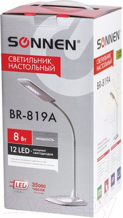 Изображение товара Настольная лампа Sonnen Br-819a / 236666 (белый)