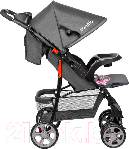 Изображение товара Детская прогулочная коляска Lionelo Emma Plus (серый/розовый)