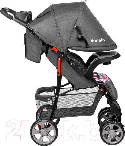 Изображение товара Детская прогулочная коляска Lionelo Emma Plus (серый/розовый)