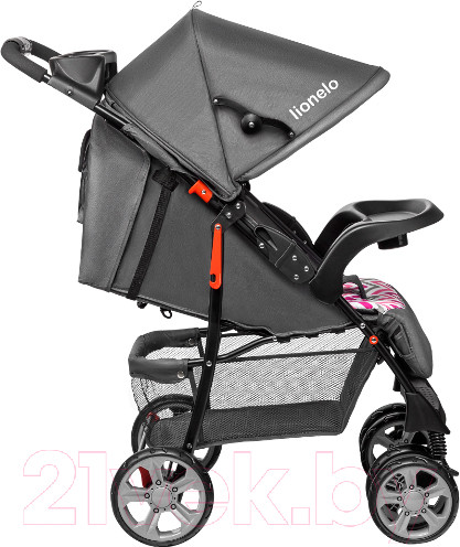 Изображение товара Детская прогулочная коляска Lionelo Emma Plus (серый/розовый)