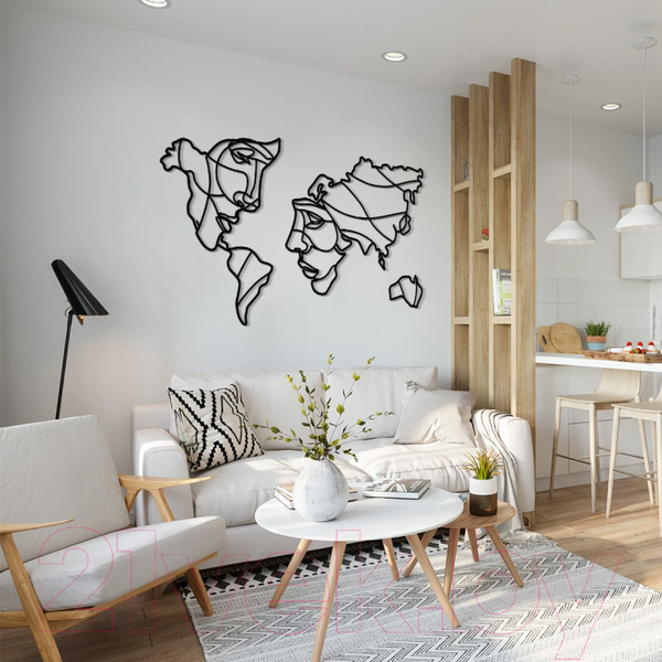 Изображение товара Декор настенный Arthata Мир двоих 180x108-B / 011-5 (черный)