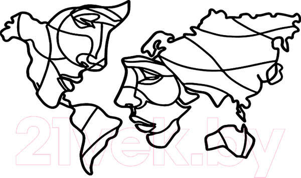 Изображение товара Декор настенный Arthata Мир двоих 280x170-B / 011-5 (черный)