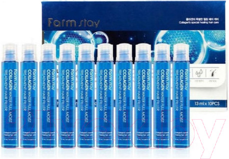 Изображение товара Ампулы для волос FarmStay Collagen Water Full Moist Treatment Hair Filler (10x13мл)