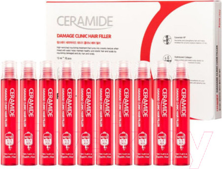 Изображение товара Ампулы для волос FarmStay Ceramide Damage Clinic Hair Filler (10x13мл)
