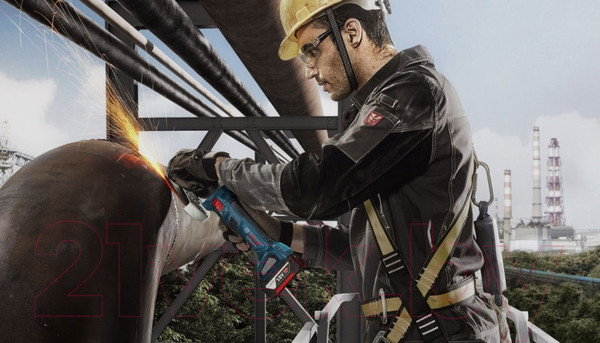 Изображение товара Профессиональная угловая шлифмашина Bosch GWS 180-LI (0.601.9H9.025)