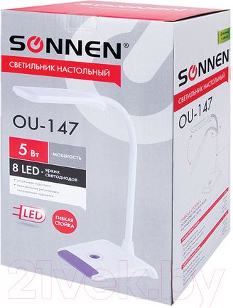 Изображение товара Настольная лампа Sonnen Ou-147 / 236672 (белый/фиолетовый)