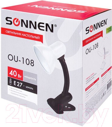 Изображение товара Настольная лампа Sonnen Ou-108 / 236678 (белый)