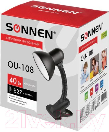 Изображение товара Настольная лампа Sonnen Ou-108 / 236679 (черный)