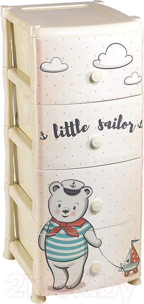 Изображение товара Комод пластиковый Violet Хэппи Кидс с ручками / 035245