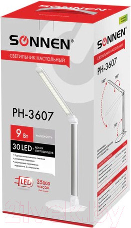 Изображение товара Настольная лампа Sonnen Ph-3607 / 23668 (серебристый)