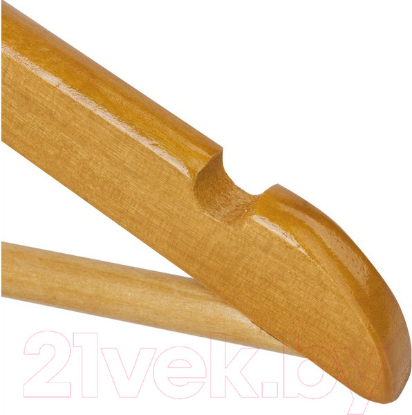 Изображение товара Набор деревянных вешалок-плечиков Brabix Стандарт р.36-40 / 601160 (5шт, сосна)