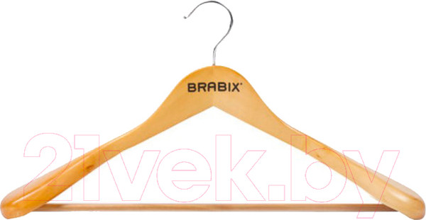 Изображение товара Деревянная вешалка-плечики Brabix Люкс р.48-50 / 601163 (сосна)