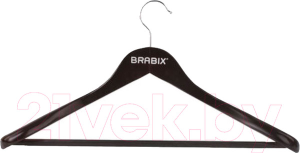 Изображение товара Деревянная вешалка-плечики Brabix Люкс р.48-50 / 601165 (шоколад)