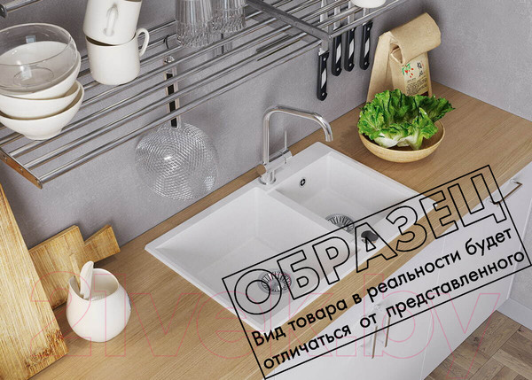 Изображение товара Мойка кухонная Polygran Brig 772 (светло-серый)