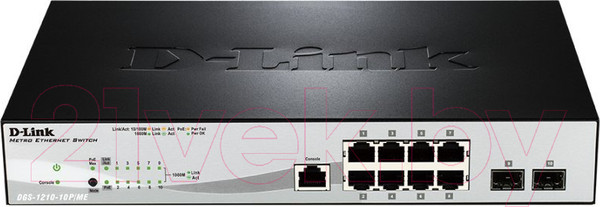 Изображение товара Коммутатор D-Link DGS-1210-10P/ME/B1A