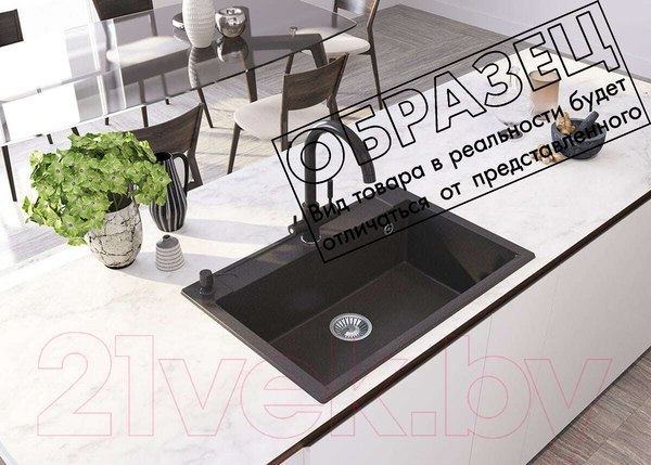 Изображение товара Мойка кухонная Polygran Argo-760 (космос)