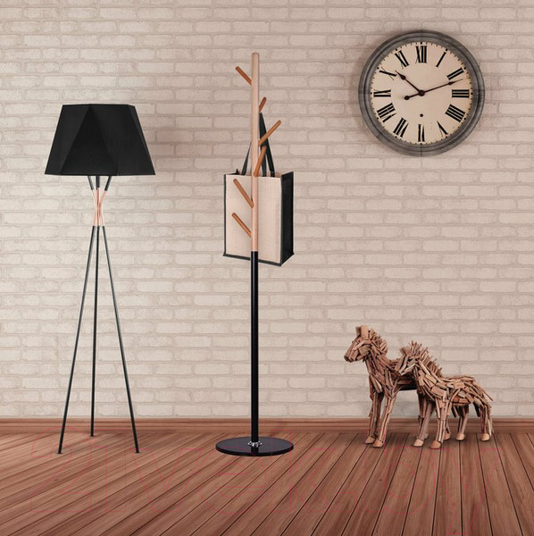 Изображение товара Вешалка для одежды Brabix Cr-1906 / 606441 (черный/дерево бук)