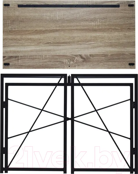 Изображение товара Письменный стол Brabix Loft Cd-002 / 641213 (дуб антик)