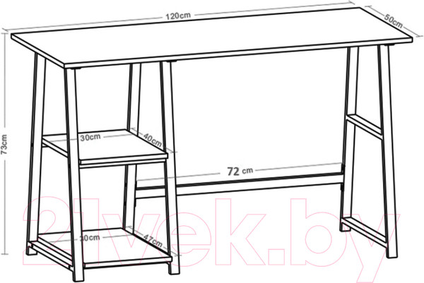 Изображение товара Письменный стол Brabix Loft Cd-006 / 641226 (дуб натуральный)