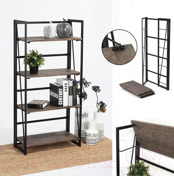 Изображение товара Стеллаж Brabix Loft Sh-001 / 641228 (мореный дуб)