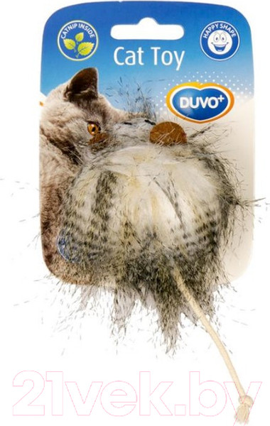 Изображение товара Игрушка для кошек Duvo Plus Пушистик с глазками / 1717051 (бежевый)