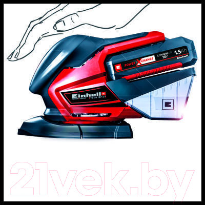 Изображение товара Вибрационная шлифовальная машина Einhell TE-OS 18/150 Li Solo (4460708)