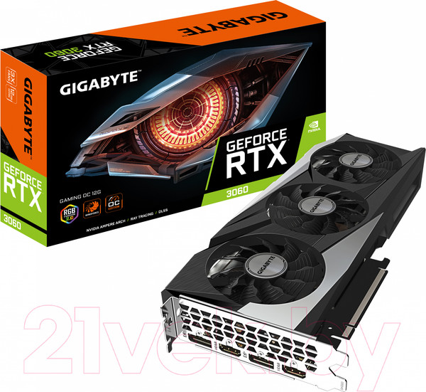 Изображение товара Видеокарта Gigabyte GeForce RTX3060 Gaming OC 12GB rev2.0 (GV-N3060GAMING OC-12GD)