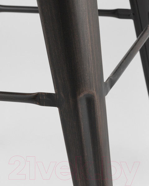 Изображение товара Табурет барный Stool Group Tolix Wood / YD-H765-W MS-01-1 (черный/патина золото/темное дерево)