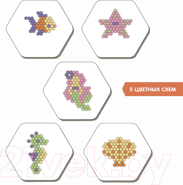Изображение товара Развивающая игра Bondibon Аквамозаика. Нежные оттенки / ВВ4979